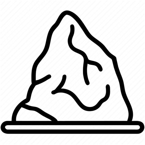 Stone Nature Boulder Earth Hard Mineral Ore Icon Download On