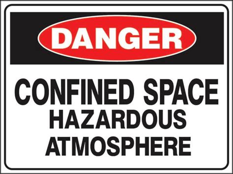 Confined Space Hazardous Atmosphere Shop Safety Signs Australia