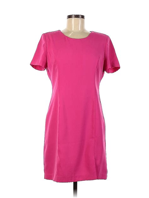 Metrostyle 100 Polyester Solid Pink Cocktail Dress Size 6 Plus 83