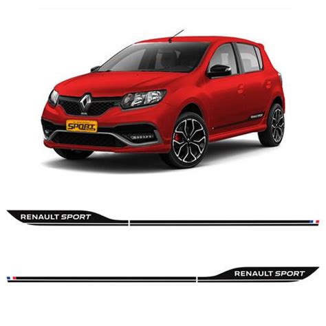 Comprar Faixa Lateral Sandero Renault Sport 2020 2021 Adesivo Preto R