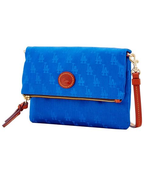 Dooney And Bourke Los Angeles Dodgers Embossed Nylon Foldover Crossbody