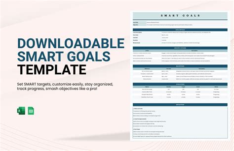 Smart Goals Template For High School Students In Excel Ppt Word Pdf