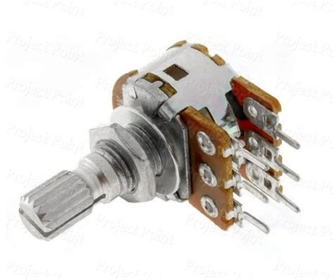 K Ohm Mm Linear Taper Pin Dual Gang Rotary Potentiometer K Lin