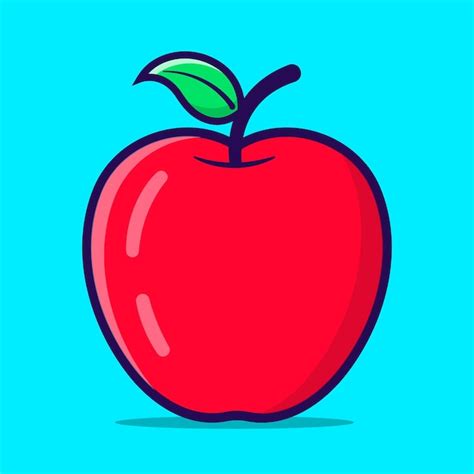 Manzana Roja Vector Ilustraci N De Dibujos Animados De Manzana Pegatina