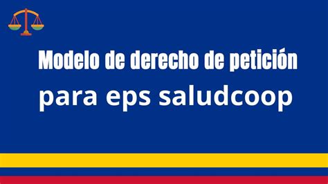 Modelo De Derecho De Petici N Para Eps Saludcoop