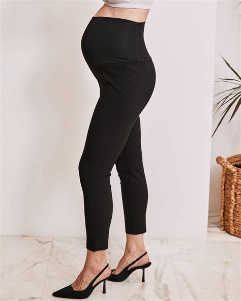 Skinny Fit Maternity Black Work Pants Angel Maternity Australia