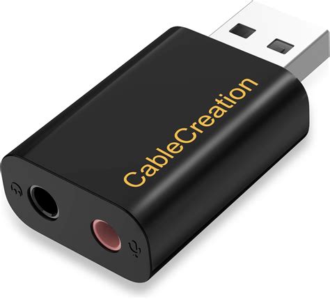 Sabrent USB External Sound Adapter AU MMSA USB AUDD 2 1 Amazon Ca