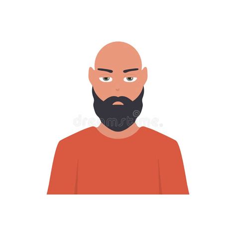 Bald Man With A Beard Bald Man S Avatar Vector Stock Vector