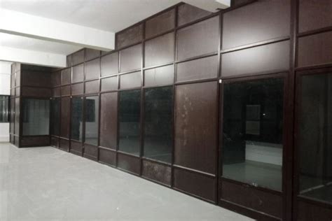 Brown Rectangular Polished Aluminium Partition For Industrial Pattern