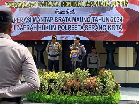 Cek Kesiapsiagaan Personel Polresta Serang Kota Gelar Apel Pergeseran