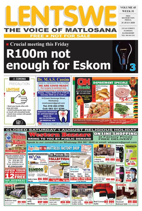 Klerksdorp Lentswe July Newspaper Get Your Digital Subscription