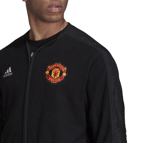 Buy Adidas Mens Mufc Manchester United Travel Mid Layer Jacket Black