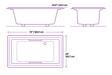 TOTO Lloyd Soaker Bathtub Dimensions Drawings Dimensions