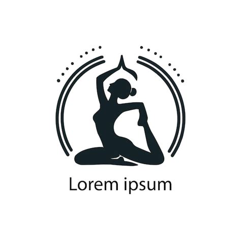 Un Logotipo De Yoga En Fondo Blanco Vector Premium