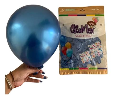 Globo Latex Glomex Cromado Con Pzs Fiesta Decoracion Mercadolibre