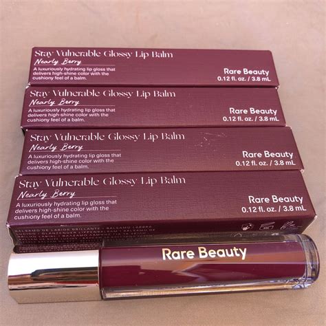 Rare Beauty Glossy Lip Balm- Nearly Berry, Beauty & Personal Care, Face ...