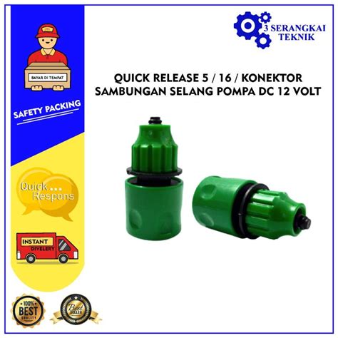 Quick Release Konektor Sambungan Selang Pompa Dc Volt