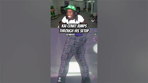 Kai Cenat Jumps Through His Setup💀 Youtube