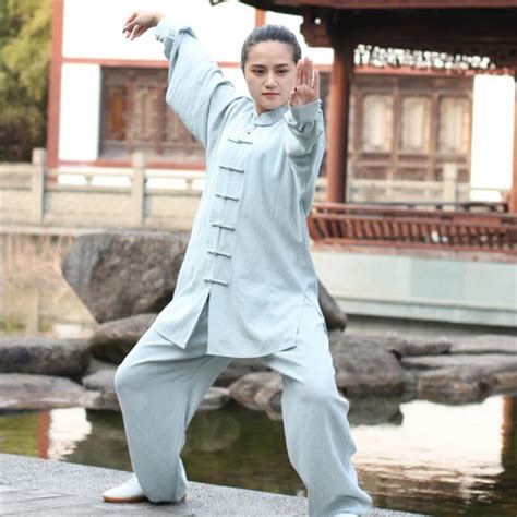 Cotton And Linen Farbic Chinese Style Tai Chi Clothing Women Shaolin