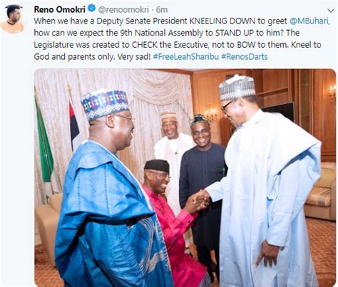 Here Is How Reno Omokri Reacted To Photo Of Deputy Senate President