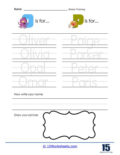 Name Tracing Worksheets - 15 Worksheets.com