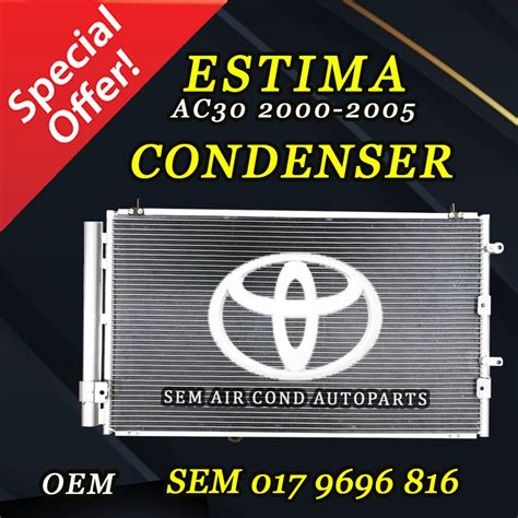 TOYOTA ESTIMA OLD MODEL 2000 2005 YEAR ACR30 TAIWAN NEW CONDENSER