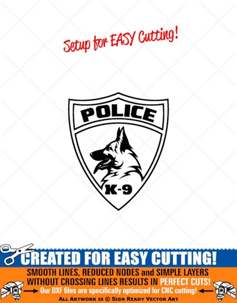 POLICE Dog K9 Badge Clipart-vector Clip Art Graphics-digital | Etsy