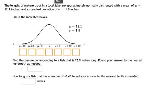 Solved Next The Lengths Of Mature Trout In A Local Lake Are Chegg