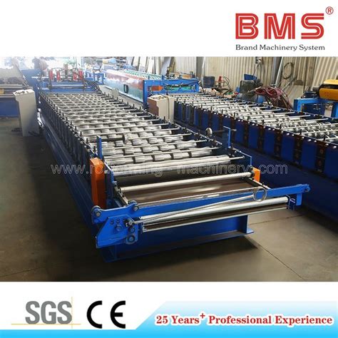 Bms Group Color Steel Cold Glazed Tile Roll Forming Machine With Plc