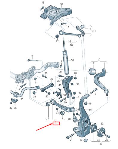 NEW AUDI Q5 FY FRONT RIGHT LOWER WISHBONE ARM 80A407152B ORIGINAL EBay