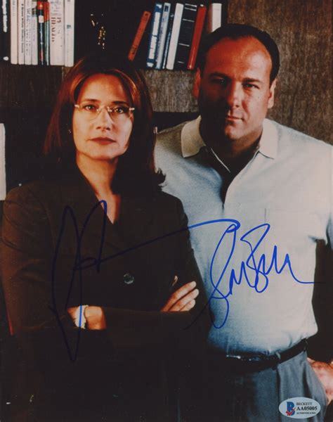 James Gandolfini And Lorraine Bracco Signed The Sopranos 8x10 Photo