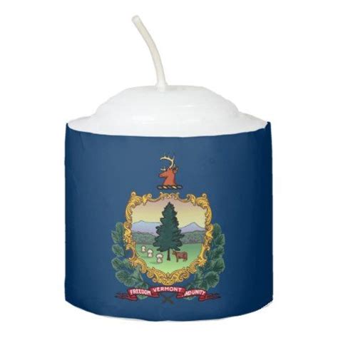 Patriotic Vermont State Flag Votive Candle Patriotic Candles Candles