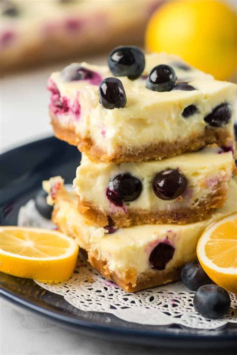 Lemon Blueberry Cheesecake Bars Blueberry Cheesecake Bars Lemon