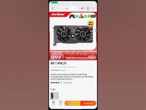 URGENTE! RTX 3070 DO ALIEXPRESS POR MENOS DE 1700. | RTX 3079 MILLS ...