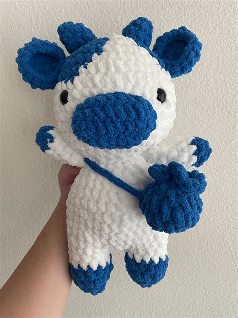 Jumbo Blueberry Cow Amigurumi Plushie - Etsy