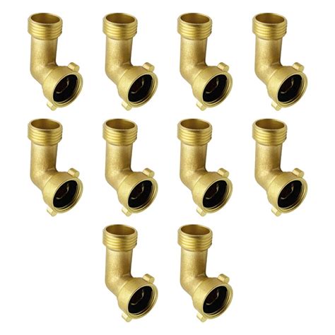 10 Pack Garden Hose Elbow 90 Degree Hose Adapter Solid Brass Water Hose