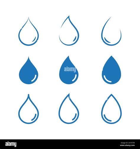 Water Drop Logo Template Vector Illustration Design Stock Vector Image