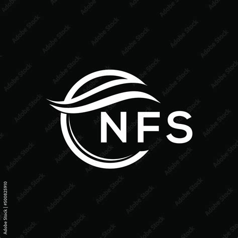 Nfs Letter Logo Design On Black Background Nfs Creative Initials