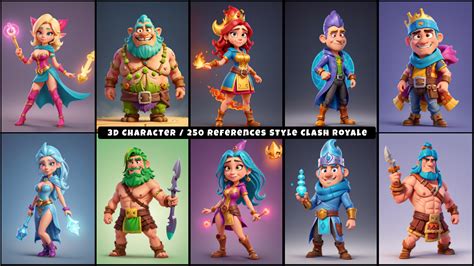 Artstation 3d Character 250 References Style Clash Royale 4k Artworks