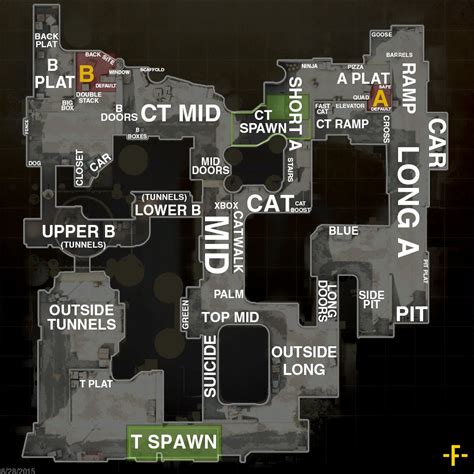 TODOS los CALLOUTS de los MAPAS OFICIALES de CS:GO en el RADAR CSGO Prime (B2P)