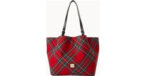 Dooney Bourke Cotton Tartan Flynn In Red Lyst