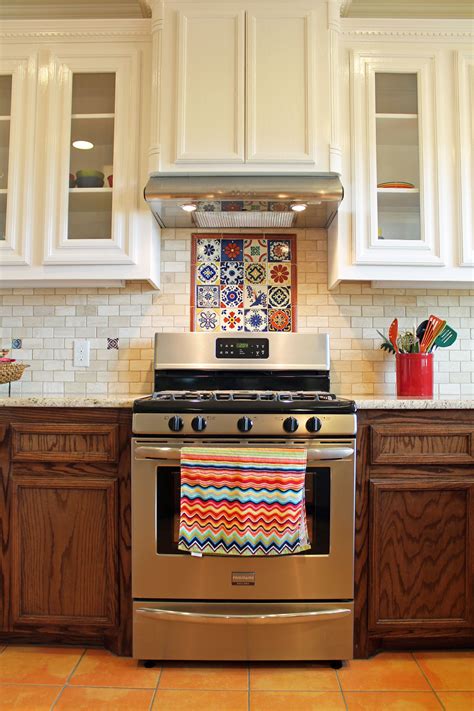 Spanish Style Kitchen Design With Saltillo Tile Floors And Talavera