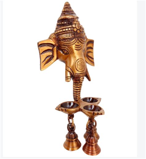 Ganesh Deepak With Bell Brass Wall Hanging At Rs Piece