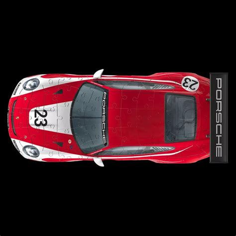 Porsche 3d Puzzle 911 Gt3 Cup Salzburg No 23 White Red 108 Pieces 1