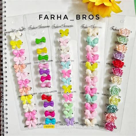 Jual Bros Jilbab Mini Peniti Hijab Mawar Kupu Pita By Farha Di Lapak