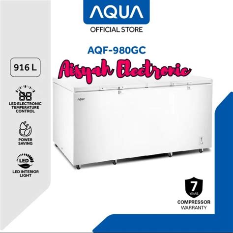 Jual CHEST FREEZER AQUA AQF 980GC 980 LITER GARANSI 7 TAHUN Shopee