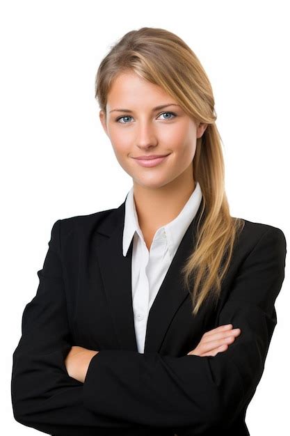 Premium Photo A Woman In A Suit With Her Arms Crossed