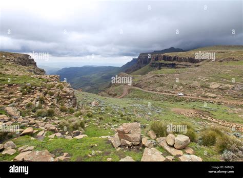 Sani Pass Lesotho Mountain Africa Stock Photo Alamy