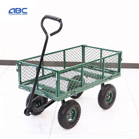 Heavy Duty Network Steel Utility Garden Tool Cart Collapsible Garden ...