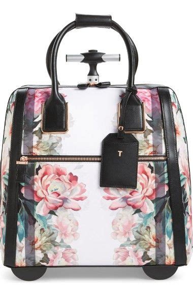 Ted Baker Painted Posie Two Wheel Travel Bag In Baby Pink Modesens